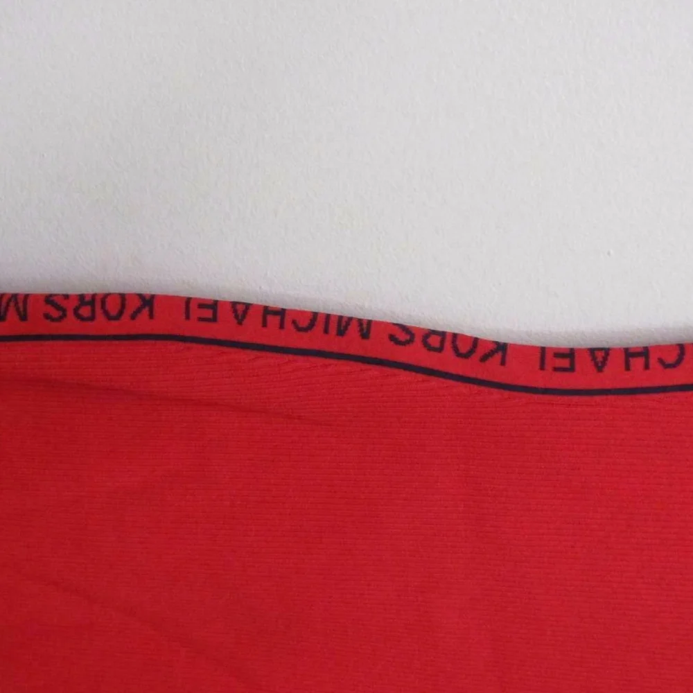 NWT Michael Kors Logo Tape Dress- Scarlet- Medium - Picture 3 of 5